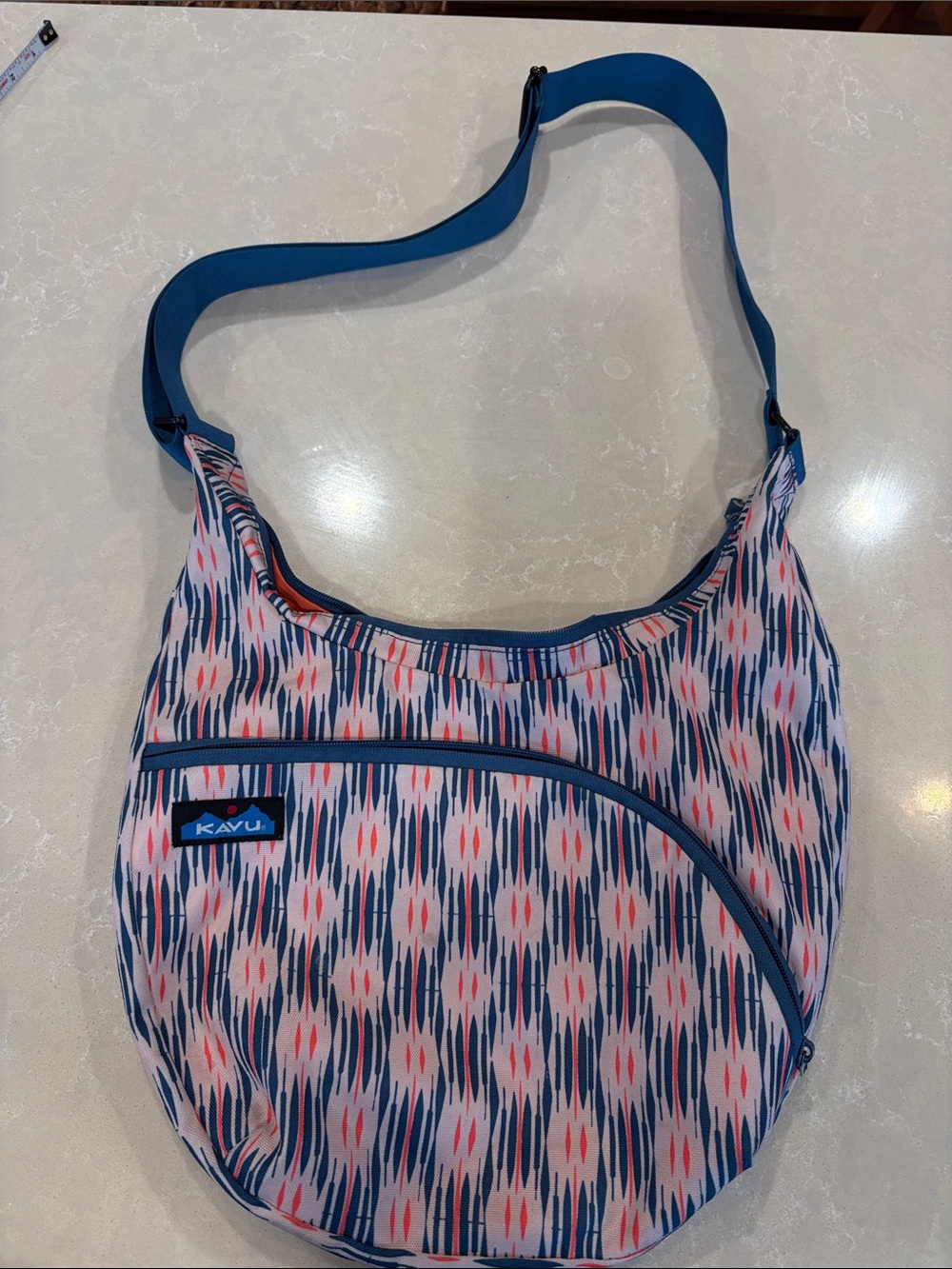 Kavu Pink and Navy Patterned Crossbody Shoulder Bag Singapore Satchel